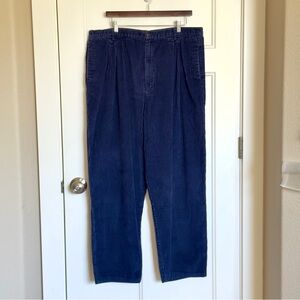 Vintage Pleated High Waisted Corduroy Pants